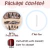 image:imageBABALAL Press On Nails Long Stiletto Fake Nails White Black Floral Print With Gold Charm Glossy Full Cover Glue On Nails For Women And Girls 24PcsANE07black