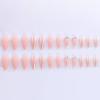image:imageBABALAL Press On Nails Long Stiletto Fake Nails White Black Floral Print With Gold Charm Glossy Full Cover Glue On Nails For Women And Girls 24PcsANE13