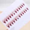 image:imageBABALAL Press On Nails Long Stiletto Fake Nails White Black Floral Print With Gold Charm Glossy Full Cover Glue On Nails For Women And Girls 24PcsANE14