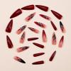 image:imageBABALAL Press on Nails  Long Stiletto Fake Nails Brown Cheetah French Tip Tortoise Flower Design 3D Handmade Acrylic Glue on Y2k Full Cover False nails with Rhinestone 24PcsANG20411