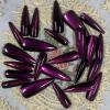 image:imageBABALAL Press on Nails  Long Stiletto Fake Nails Brown Cheetah French Tip Tortoise Flower Design 3D Handmade Acrylic Glue on Y2k Full Cover False nails with Rhinestone 24PcsANG20413