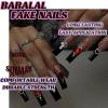 image:imageBABALAL Press on Nails  Long Stiletto Fake Nails Brown Cheetah French Tip Tortoise Flower Design 3D Handmade Acrylic Glue on Y2k Full Cover False nails with Rhinestone 24PcsANG201