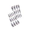 image:imageBABALAL Press on Nails  Long Stiletto Fake Nails Brown Cheetah French Tip Tortoise Flower Design 3D Handmade Acrylic Glue on Y2k Full Cover False nails with Rhinestone 24PcsANG20408