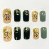 image:imageBABALAL Press on Nails Short Oval  Yellow Fake Nails Flower amp Sparkly Glitter Bling Swirl Design Summer Spring Full Cover Acrylic False Nails for Women GirlsBNO30302