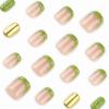 image:imageBABALAL Press on Nails Short Oval  Yellow Fake Nails Flower amp Sparkly Glitter Bling Swirl Design Summer Spring Full Cover Acrylic False Nails for Women GirlsBNO315
