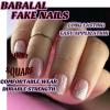 image:imageBABALAL Press on Nails Short Oval  Yellow Fake Nails Flower amp Sparkly Glitter Bling Swirl Design Summer Spring Full Cover Acrylic False Nails for Women GirlsBNO317