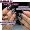 image:imageBABALAL Press on Nails Short Oval  Yellow Fake Nails Flower amp Sparkly Glitter Bling Swirl Design Summer Spring Full Cover Acrylic False Nails for Women GirlsBNO320