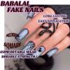 image:imageBABALAL Press on Nails Short Oval  Yellow Fake Nails Flower amp Sparkly Glitter Bling Swirl Design Summer Spring Full Cover Acrylic False Nails for Women GirlsBNO319