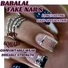 image:imageBABALAL Press on Nails Short Oval  Yellow Fake Nails Flower amp Sparkly Glitter Bling Swirl Design Summer Spring Full Cover Acrylic False Nails for Women GirlsBNO301
