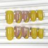 image:imageBABALAL Press on Nails Short Oval  Yellow Fake Nails Flower amp Sparkly Glitter Bling Swirl Design Summer Spring Full Cover Acrylic False Nails for Women GirlsBNO30301