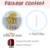 image:imageBABALAL Press on Nails Short Oval  Yellow Fake Nails Flower amp Sparkly Glitter Bling Swirl Design Summer Spring Full Cover Acrylic False Nails for Women GirlsBNO30301