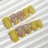 image:imageBABALAL Press on Nails Short Oval  Yellow Fake Nails Flower amp Sparkly Glitter Bling Swirl Design Summer Spring Full Cover Acrylic False Nails for Women GirlsBNO30301
