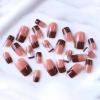 image:imageBABALAL Press on Nails Short Oval  Yellow Fake Nails Flower amp Sparkly Glitter Bling Swirl Design Summer Spring Full Cover Acrylic False Nails for Women GirlsBNO308