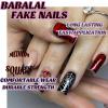 image:imageBABALAL Press on Nails Short Oval  Yellow Fake Nails Flower amp Sparkly Glitter Bling Swirl Design Summer Spring Full Cover Acrylic False Nails for Women GirlsBNO311