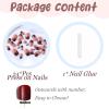 image:imageBABALAL Press on Nails Short Oval  Yellow Fake Nails Flower amp Sparkly Glitter Bling Swirl Design Summer Spring Full Cover Acrylic False Nails for Women GirlsBNO308