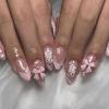 image:imageBABALAL Anime Press On Nails Medium Almond Fake Nails Yellow Red Summer Design Apple Flower Cartoon 24Pcs Glossy Acrylic False NailsBNSA111