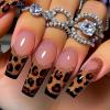 image:imageBABALAL Black and Gold Press on Nails Long Coffin Fake Nails Flower Print Design Trendy 24Pcs Glossy Bling Acrylic False NailsBNB202