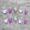 image:imageBABALAL Press on Nails Short Oval  Yellow Fake Nails Flower amp Sparkly Glitter Bling Swirl Design Summer Spring Full Cover Acrylic False Nails for Women GirlsBNO318
