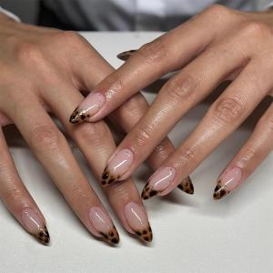 image:imageBABALAL Anime Press On Nails Medium Almond Fake Nails Yellow Red Summer Design Apple Flower Cartoon 24Pcs Glossy Acrylic False NailsBNSA110