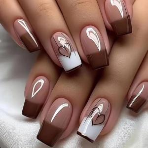 image:imageBABALAL Press on Nails Short Oval  Yellow Fake Nails Flower amp Sparkly Glitter Bling Swirl Design Summer Spring Full Cover Acrylic False Nails for Women GirlsBNO308