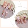 image:imageBABALAL Press on Nails Long Square Fake nails Brown Red Tortoise Fall Glue ons French Tip 3D Flower Handmade Supplies 24Pcs Ombre Full Cover Mancire False Nails for Women GirlsFNY02luxury