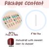 image:imageBABALAL Press on Nails Long Square Fake nails Brown Red Tortoise Fall Glue ons French Tip 3D Flower Handmade Supplies 24Pcs Ombre Full Cover Mancire False Nails for Women GirlsFNY12glitter