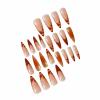 image:imageBABALAL Press on Nails Long Square Fake nails Brown Red Tortoise Fall Glue ons French Tip 3D Flower Handmade Supplies 24Pcs Ombre Full Cover Mancire False Nails for Women GirlsFNY03brown