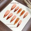 image:imageBABALAL Press on Nails Long Square Fake nails Brown Red Tortoise Fall Glue ons French Tip 3D Flower Handmade Supplies 24Pcs Ombre Full Cover Mancire False Nails for Women GirlsFNY03brown