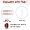 image:imageBABALAL Press on Nails Long Square Fake nails Brown Red Tortoise Fall Glue ons French Tip 3D Flower Handmade Supplies 24Pcs Ombre Full Cover Mancire False Nails for Women GirlsFNY06butterfly
