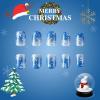 image:imageBABALAL Snowflake Press on Nails Short Square Fake Nails Blue Gradient Glue on Glitter Bling Design Winter New Year Christmas Acrylic 24Pcs Full Cover False Nails for Women Girls kidsBNxmas01winter