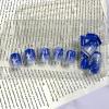 image:imageBABALAL Snowflake Press on Nails Short Square Fake Nails Blue Gradient Glue on Glitter Bling Design Winter New Year Christmas Acrylic 24Pcs Full Cover False Nails for Women Girls kidsBNxmas01winter
