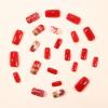 image:imageBABALAL Snowflake Press on Nails Short Square Fake Nails Blue Gradient Glue on Glitter Bling Design Winter New Year Christmas Acrylic 24Pcs Full Cover False Nails for Women Girls kidsBNxmas01
