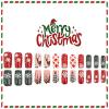 image:imageBABALAL Snowflake Press on Nails Short Square Fake Nails Blue Gradient Glue on Glitter Bling Design Winter New Year Christmas Acrylic 24Pcs Full Cover False Nails for Women Girls kidsBNxmas03
