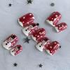 image:imageBABALAL Snowflake Press on Nails Short Square Fake Nails Blue Gradient Glue on Glitter Bling Design Winter New Year Christmas Acrylic 24Pcs Full Cover False Nails for Women Girls kidsBNxmas12