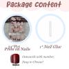 image:imageBABALAL Snowflake Press on Nails Short Square Fake Nails Blue Gradient Glue on Glitter Bling Design Winter New Year Christmas Acrylic 24Pcs Full Cover False Nails for Women Girls kidsBNxmas07