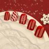 image:imageBABALAL Snowflake Press on Nails Short Square Fake Nails Blue Gradient Glue on Glitter Bling Design Winter New Year Christmas Acrylic 24Pcs Full Cover False Nails for Women Girls kidsBNxmas03snow