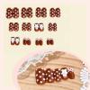 image:imageBABALAL Snowflake Press on Nails Short Square Fake Nails Blue Gradient Glue on Glitter Bling Design Winter New Year Christmas Acrylic 24Pcs Full Cover False Nails for Women Girls kidsBNxmas16