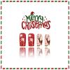 image:imageBABALAL Snowflake Press on Nails Short Square Fake Nails Blue Gradient Glue on Glitter Bling Design Winter New Year Christmas Acrylic 24Pcs Full Cover False Nails for Women Girls kidsBNxmas03