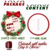 image:imageBABALAL Snowflake Press on Nails Short Square Fake Nails Blue Gradient Glue on Glitter Bling Design Winter New Year Christmas Acrylic 24Pcs Full Cover False Nails for Women Girls kidsBNxmas05