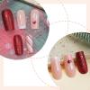image:imageBABALAL Snowflake Press on Nails Short Square Fake Nails Blue Gradient Glue on Glitter Bling Design Winter New Year Christmas Acrylic 24Pcs Full Cover False Nails for Women Girls kidsBNxmas18
