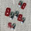 image:imageBABALAL Snowflake Press on Nails Short Square Fake Nails Blue Gradient Glue on Glitter Bling Design Winter New Year Christmas Acrylic 24Pcs Full Cover False Nails for Women Girls kidsBNxmas10