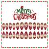 image:imageBABALAL Snowflake Press on Nails Short Square Fake Nails Blue Gradient Glue on Glitter Bling Design Winter New Year Christmas Acrylic 24Pcs Full Cover False Nails for Women Girls kidsBNxmas08