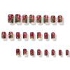 image:imageBABALAL Snowflake Press on Nails Short Square Fake Nails Blue Gradient Glue on Glitter Bling Design Winter New Year Christmas Acrylic 24Pcs Full Cover False Nails for Women Girls kidsBNxmas09