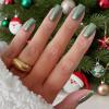 image:imageBABALAL Snowflake Press on Nails Short Square Fake Nails Blue Gradient Glue on Glitter Bling Design Winter New Year Christmas Acrylic 24Pcs Full Cover False Nails for Women Girls kidsBNxmas15