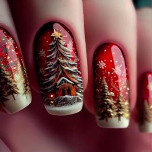 image:imageBABALAL Snowflake Press on Nails Short Square Fake Nails Blue Gradient Glue on Glitter Bling Design Winter New Year Christmas Acrylic 24Pcs Full Cover False Nails for Women Girls kidsBNxmas09