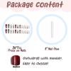 image:imageBABALAL Press On Nails Extra Long Square Fake Nails White Chrome French Tip amp 3D Gold Chain 3D Design Glossy Full Cover Glue On Nails For Women And Girls 24PcsFNP29spider
