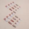 image:imageBABALAL Press On Nails Extra Long Square Fake Nails White Chrome French Tip amp 3D Gold Chain 3D Design Glossy Full Cover Glue On Nails For Women And Girls 24PcsFNP23bling