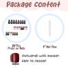 image:imageBABALAL Press On Nails Extra Long Square Fake Nails White Chrome French Tip amp 3D Gold Chain 3D Design Glossy Full Cover Glue On Nails For Women And Girls 24PcsFNP03black