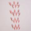 image:imageBABALAL Press On Nails Extra Long Square Fake Nails White Chrome French Tip amp 3D Gold Chain 3D Design Glossy Full Cover Glue On Nails For Women And Girls 24PcsFNP26chrome