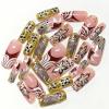image:imageBABALAL Press On Nails Extra Long Square Fake Nails White Chrome French Tip amp 3D Gold Chain 3D Design Glossy Full Cover Glue On Nails For Women And Girls 24PcsFNP0303